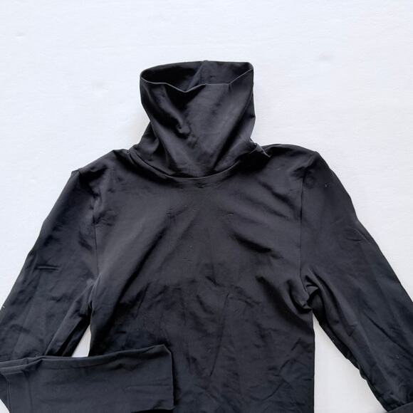 Wolford Semi-Sheer Long Sleeve Turtleneck Black Top Small Club Dance Sexy - Picture 3 of 5